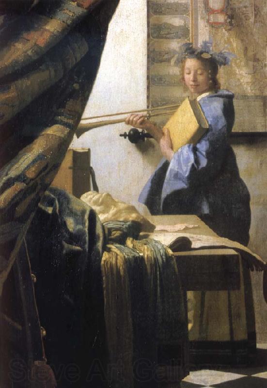 VERMEER VAN DELFT, Jan The Artist in his studio France oil painting art
